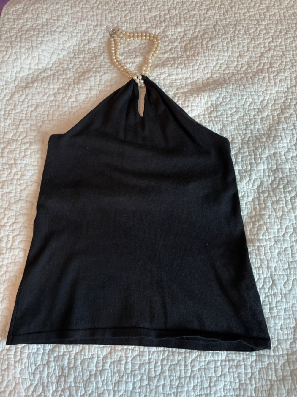 Lauren Ralph Lauren Black Pearl Halter Tank Top - Women